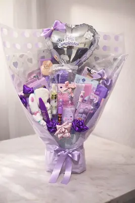 Ramo de Belleza Encanto Lila 💜 Sorprende en su cumpleaños